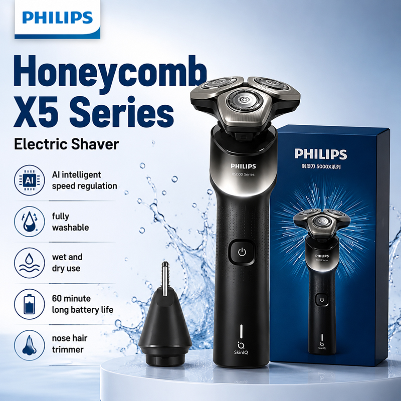 Mens Grooming Kit Philips - Philips XQ523 Golarka Elektryczna Rotacyjna do