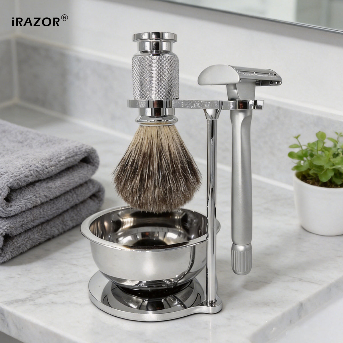 Mens Grooming Kit Gift Set - iRAZOR Zestaw maszynki do golenia na