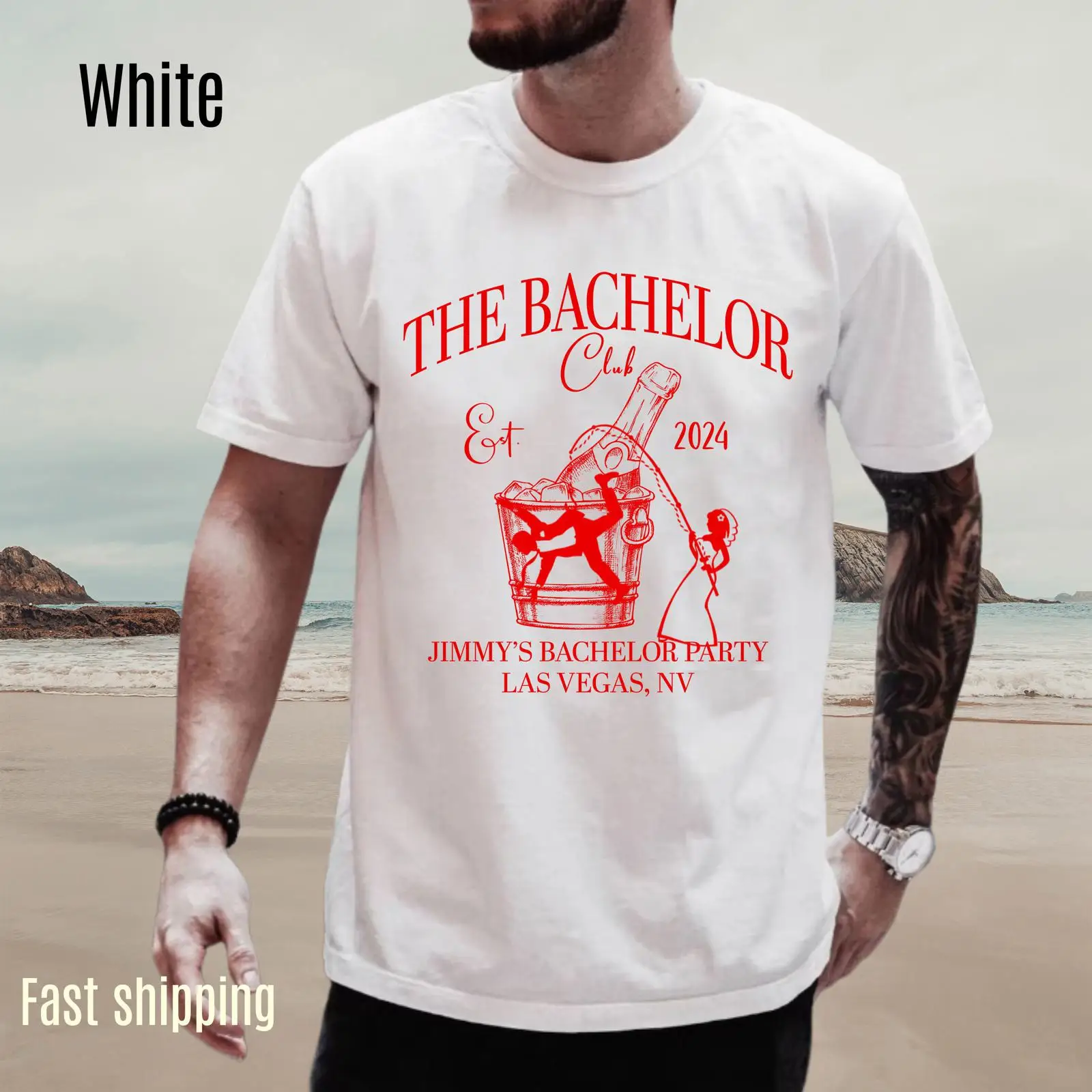 Men'S Grooming Club - Koszulka Custom The Bachelor Club 2024