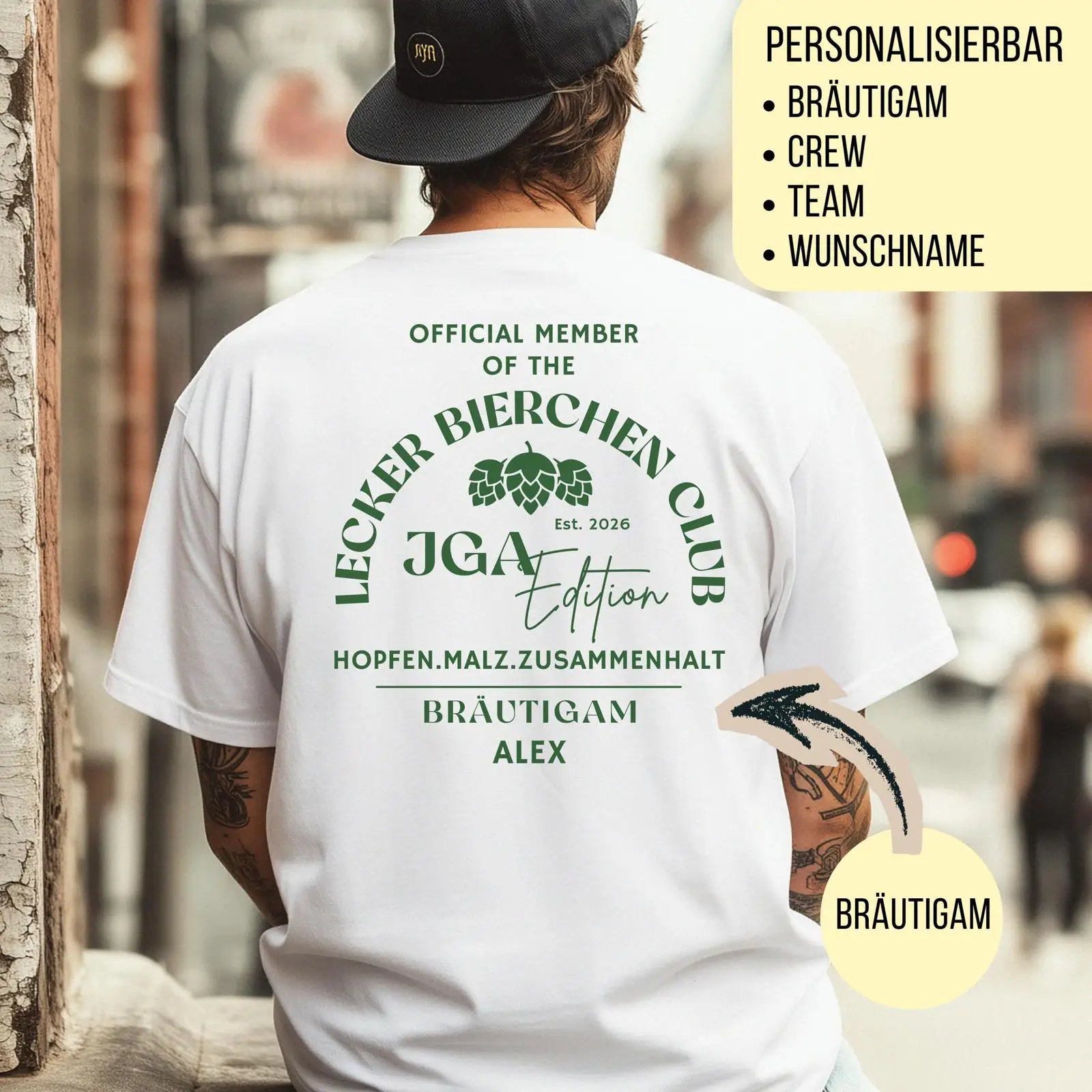 Men'S Grooming Club - Spersonalizowana koszulka na wieczór kawalerski z
