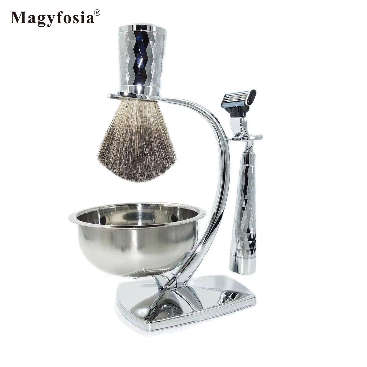 Mens Grooming Kit Gift Set - Magyfosia Nowy Błyszczący Zestaw do Golenia