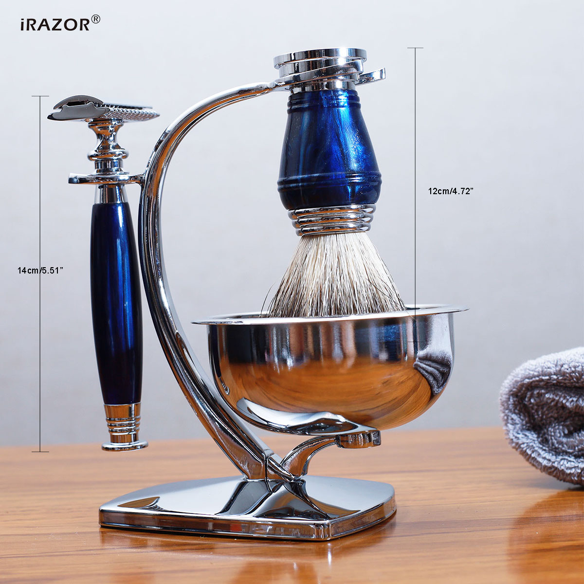 iRAZOR Royal Blue Luksusowy Ze – Mens Grooming Kit Gift Set recenzja i cena