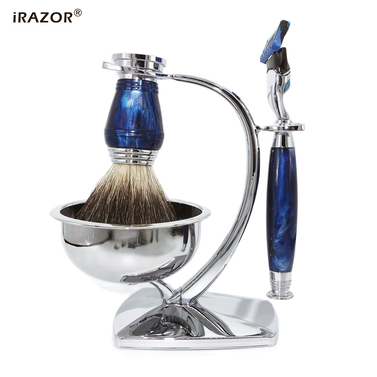 iRAZOR Royal Blue Luksusowy Ze – Mens Grooming Kit Gift Set recenzja i cena
